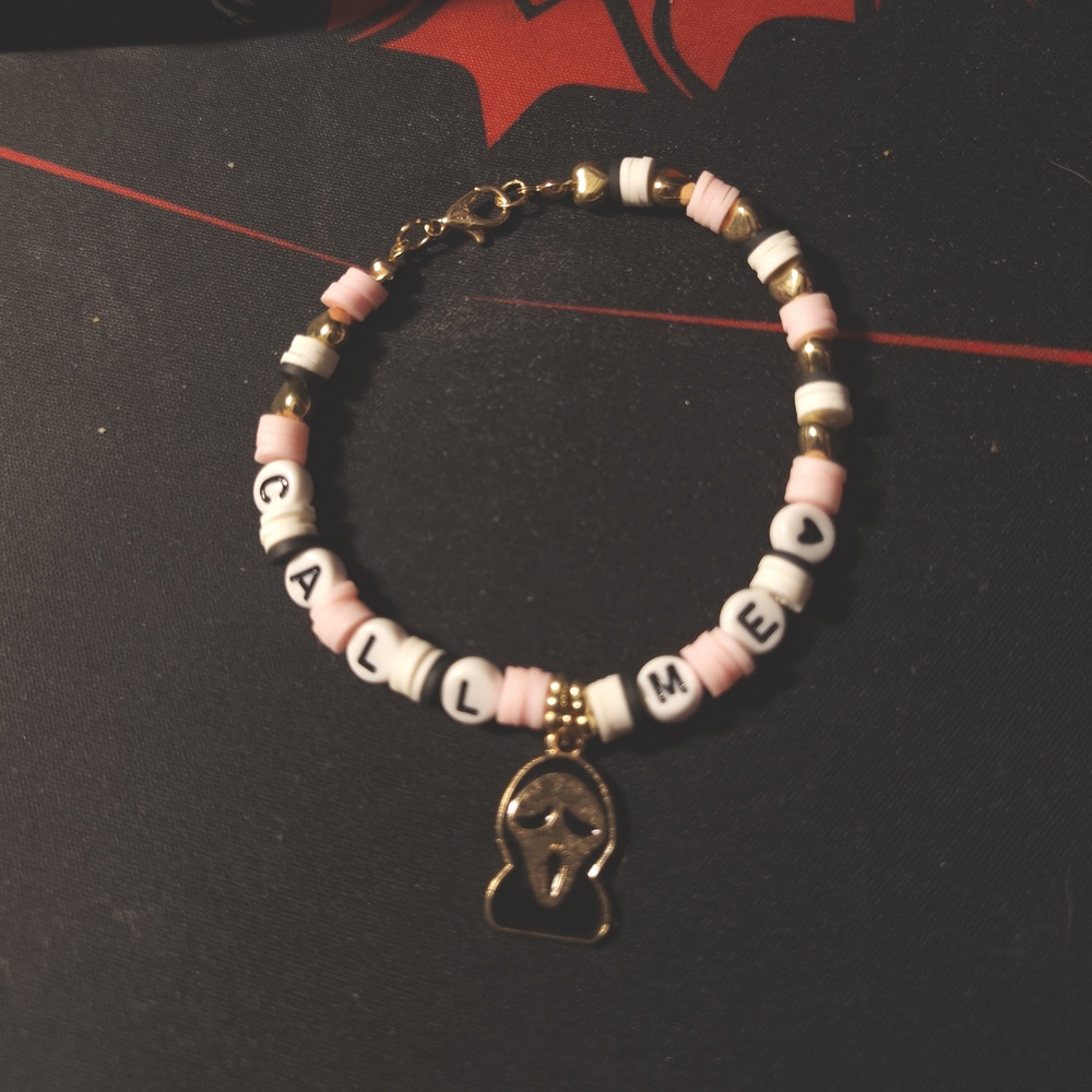 Ghostface Pastel Pink Bracelet